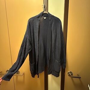 Aerie Cozy Blue Knit Cardigan XS-S NWOT